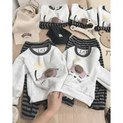 Quần áo thu đông bé trai, set bộ áo nỉ 2 da cao cấp thêu đắp hình chú voi kèm quàn zip kẻ dày dặn cho bé từ 9-26kg