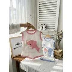 Set bộ cotton zip Hàn Quốc cho bé trai bé gái 8-20kg – đồ bộ sát nách cotton mềm mát hình cá heo dễ thương