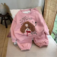 Quần áo thu đông cho bé, set bộ nỉ Hàn lót lông ấm áp thêu đắp gấu xù cho bé trai và bé gái 8-22kg