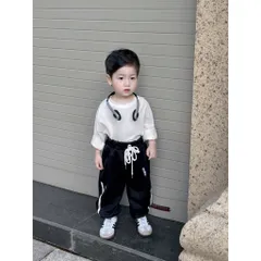 Quần nỉ thu đông bé trai, quần jogger ấm thêu ngựa cho bé 8-26kg