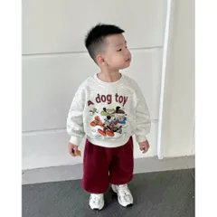 Quần áo thu đông cho bé, set bộ nỉ Hàn Quốc chữ A Dog Toy cho bé trai và bé gái size 8-24kg
