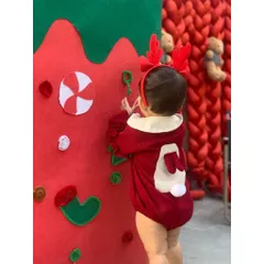 Set Body len gạo bờm Noel / Tết  cho bé gái 4-12kg