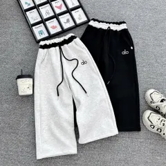 Quần dài bé gái, quần nỉ lót lông dáng suông 2 màu hoạ tiết ALO cho bé 17-45kg
