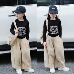 Quần áo bé gái, set áo thun dài tay hoạ tiết chữ CONFUSED kèm quần kaki 2 da cho bé 10-30kg