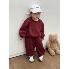Quần áo thu đông cho bé, set bộ nỉ 2 da Tone đỏ đô thêu ngựa cho bé trai và bé gái 9-39kg
