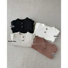 Quần áo thu đông cho bé, set bộ dài tay chất tăm xuất Hàn 2 cúc cho bé trai và bé gái size 8-24kg