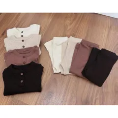 Quần áo thu đông cho bé, set bộ dài tay chất tăm xuất Hàn 2 cúc cho bé trai và bé gái size 8-24kg