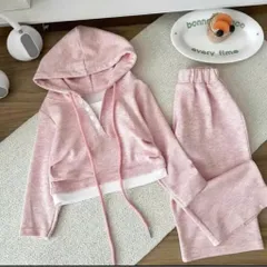 Quần áo thu đông bé gái, Set bộ hoodie vạt trắng kèm quần suông chất len thỏ mềm mịn cho bé size 10–30kg