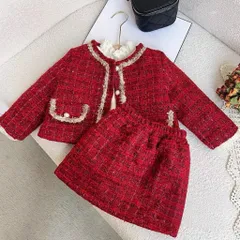 Váy cho bé gái, Set Áo và chân váy chữ A daj Tweed phong cách tiểu thư sang chảnh cho bé 12-32kg