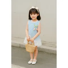 Váy bé gái, váy suông ren hình thoi gắn hoa cho bé 10-30kg