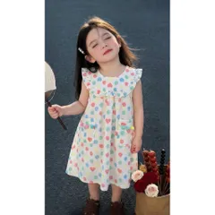 Váy cho bé gái, váy đũi dáng suông chữ A chấm bi to xinh xắn mát mẻ cho bé 10-28kg