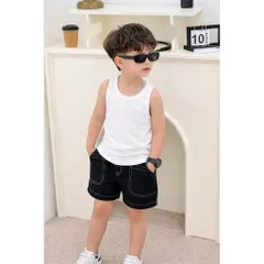 Áo ba lỗ bé trai, áo ba lỗ chất cotton zip Basic cho bé từ 8-22kg