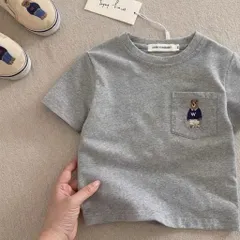 Áo cộc tay bé trai, áo cotton thêu gấu Polo 4 màu cho bé 9-26kg