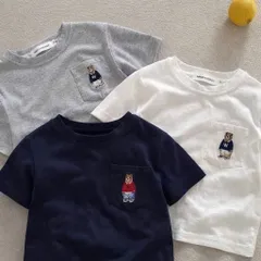 Áo cộc tay bé trai, áo cotton thêu gấu Polo 4 màu cho bé 9-26kg