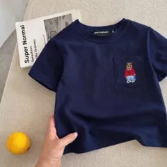 Áo cộc tay bé trai, áo cotton thêu gấu Polo 4 màu cho bé 9-26kg