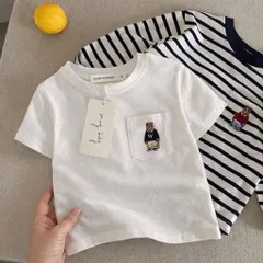 Áo cộc tay bé trai, áo cotton thêu gấu Polo 4 màu cho bé 9-26kg