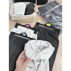 Quần dài cho bé, quần nỉ lót bông dáng Jogger siêu ấm, siêu mềm cho bé trai và bé gái size 8-25kg