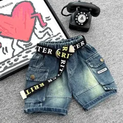 Quần đùi bé trai, quần Short Jean túi hộp gắn mác nổi bật cho bé trai 12-30kg