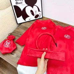 Áo dài cách tân cho bé, áo dài cặp anh em, set bé trai 3ct và bé gái 4ct size 10-30kg