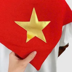 Khăn quàng đỏ sao vàng, khăn sao vàng da Simili bóng