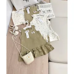 Váy bé gái, cặp váy cotton sát nách xòe 3 tầng xinh xắn cho bé 9-27kg