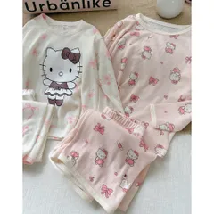 Quần áo thu đông bé gái, set bộ dài tay thông hơi Hello cho bé 8-22kg