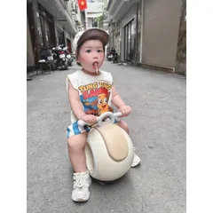 Quần áo bé trai, set bộ ba lỗ cotton Tung Tung Sahur cho bé 9-27kg