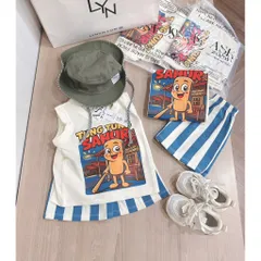 Quần áo bé trai, set bộ ba lỗ cotton Tung Tung Sahur cho bé 9-27kg
