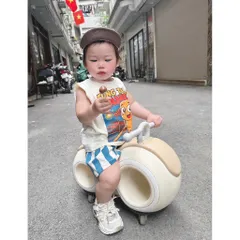 Quần áo bé trai, set bộ ba lỗ cotton Tung Tung Sahur cho bé 9-27kg