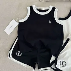 Quần áo bé trai, bé gái, set 2 bộ ba lỗ thêu ngựa chất cotton mát mẻ cho bé 6-27kg