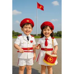 Đồng phục cho bé, Set Quân Phục Khối Quân Nhạc Cho Bé Trai & Bé Gái – Size 10-30kg