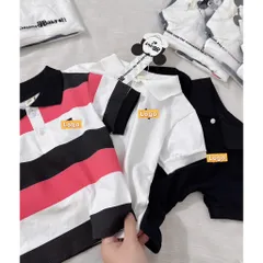 Áo polo bé trai, áo có cổ cộc tay thêu Tô Mỳ cho size 8-27kg
