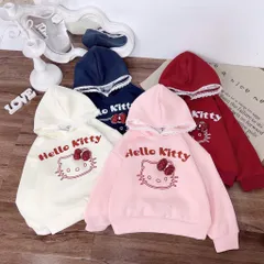 Áo Hoodie bé gái, áo nỉ có mũ Hello kitty thêu đắp cho bé 10-30kg
