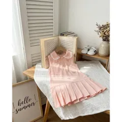 Váy cho bé gái, váy suông sát nách cổ sen đuôi cá dễ thương cho bé 8-20kg