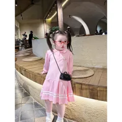 Váy bé gái, váy polo dài tay thêu ngựa cho bé 9-25kg