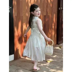 Váy bé gái, váy tơ công chúa mềm mại cho bé 10-32kg
