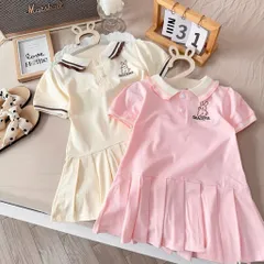 Váy bé gái, váy polo cotton thêu thỏ Graceful cho bé 10-22kg