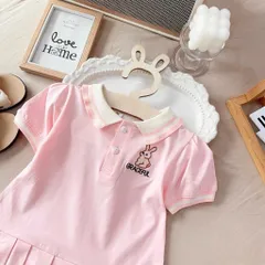 Váy bé gái, váy polo cotton thêu thỏ Graceful cho bé 10-22kg