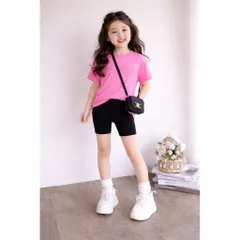 Áo thun bé gái, áo cotton dáng thụng loang hồng họa tiết chữ dập phồng nổi cho bé 10-30kg