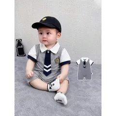 Bộ body liền thân bé trai, set bộ body công tử mềm mại cho bé 5-12kg