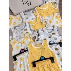 Quần áo trẻ em, set bộ ba lỗ chất cotton mềm mát cho bé trai và bé gái từ 9-26kg