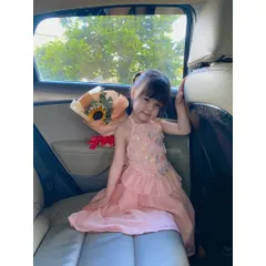 Váy bé gái, set áo yếm thân thêu kim sa kèm chân váy cho bé 10-30kg