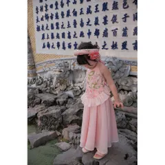 Váy bé gái, set áo yếm thân thêu kim sa kèm chân váy cho bé 10-30kg