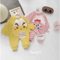 Bộ body cho bé sơ sinh, bộ body liền thân dài tay chất cotton zip Hàn siêu đẹp cho bé trai và bé gái