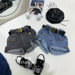 Quần đùi bé gái, quần short Jean gập gấu cho bé 10-25kg