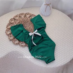 Đồ bơi bé gái,bộ bikini bèo vai hở lưng cho bé