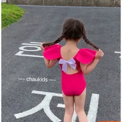 Đồ bơi bé gái,bộ bikini bèo vai hở lưng cho bé