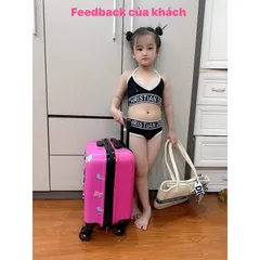 Đồ bơi bé gái, bikini 2 mảnh bo chun sang chảnh cho bé 8-30kg