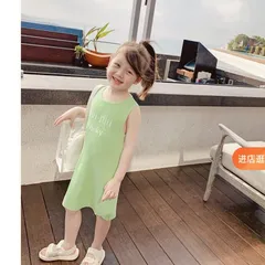 (10-30kg) Váy cho bé gái, váy sát nách chất tăm lạnh NLU NLU siêu mát mẻ cho bé