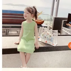 (10-30kg) Váy cho bé gái, váy sát nách chất tăm lạnh NLU NLU siêu mát mẻ cho bé